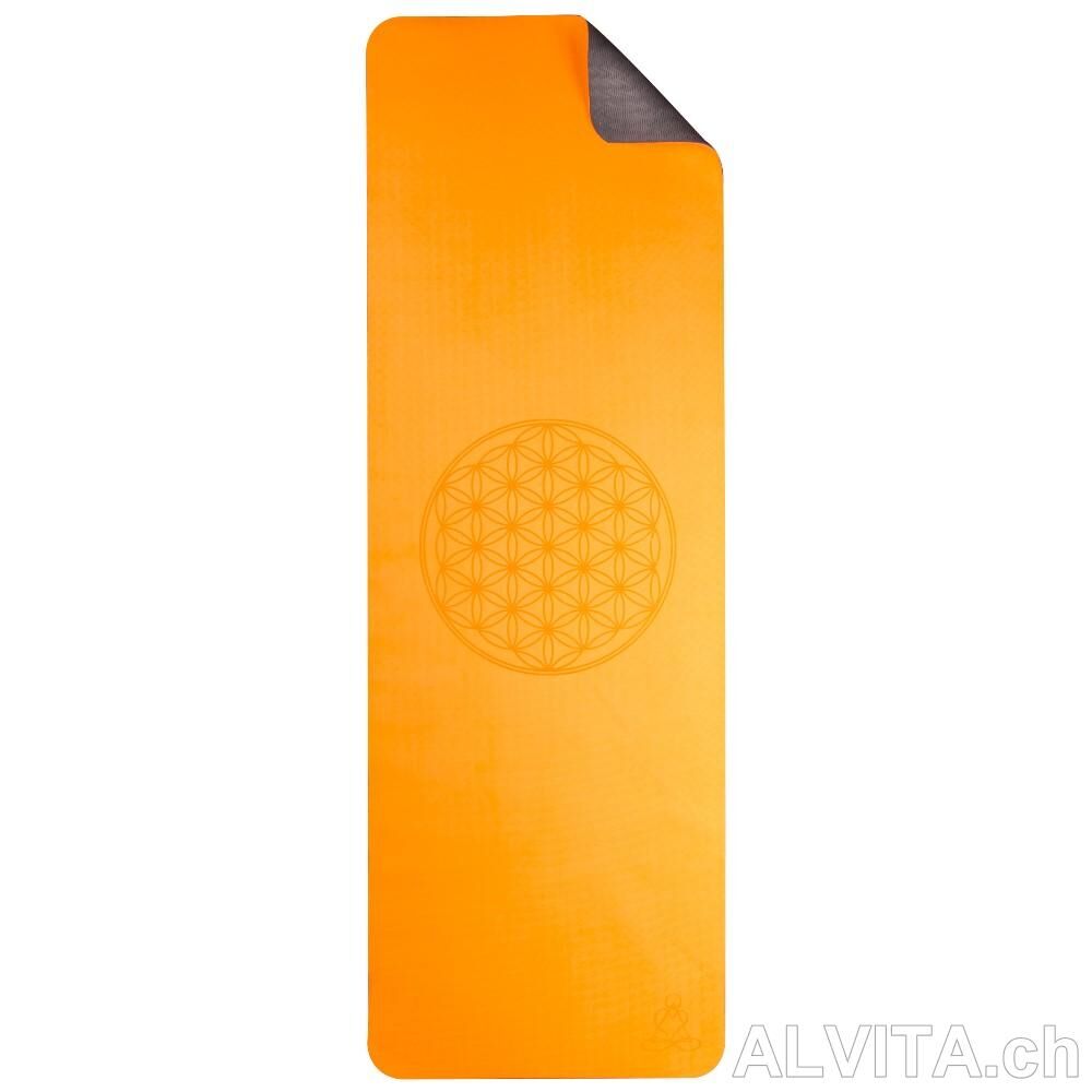 Yogamatte orange-grau