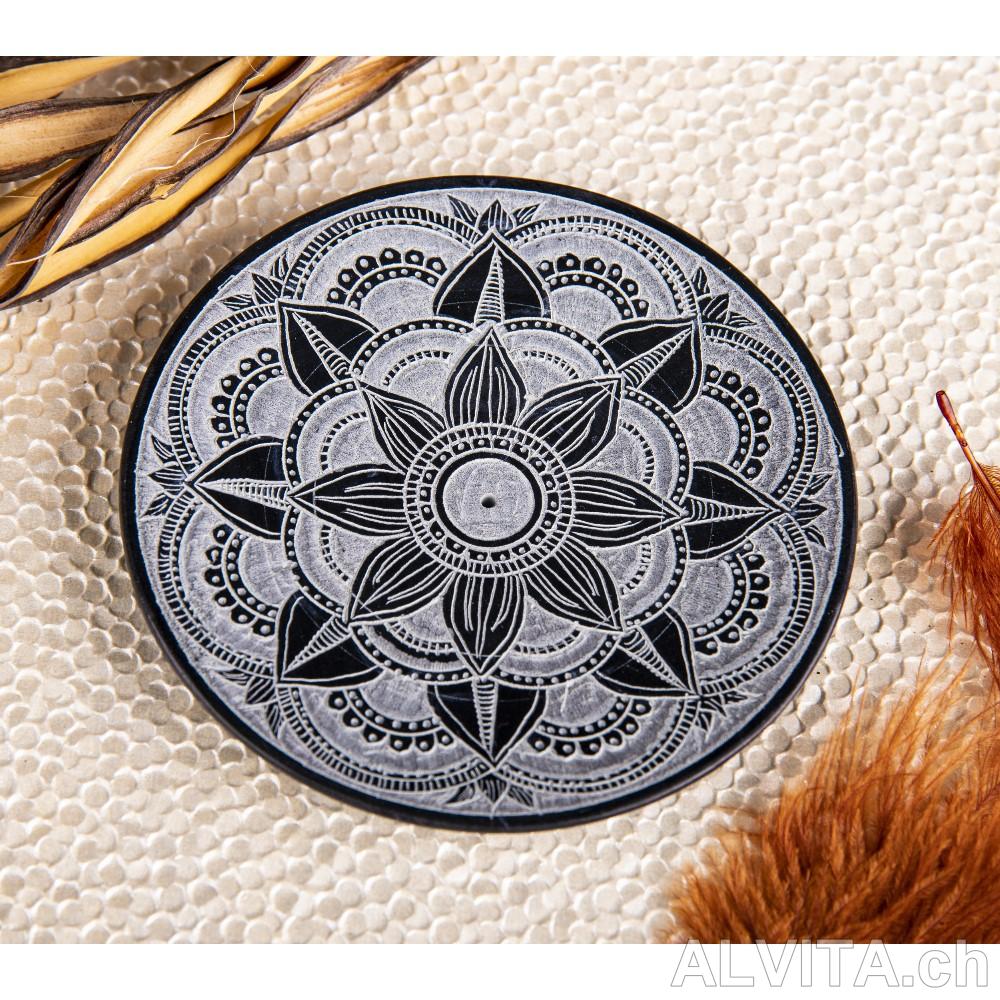Stäbchenhalter Mandala, klein, Speckstein Stäbchenhalter Mandala, klein, Speckstein