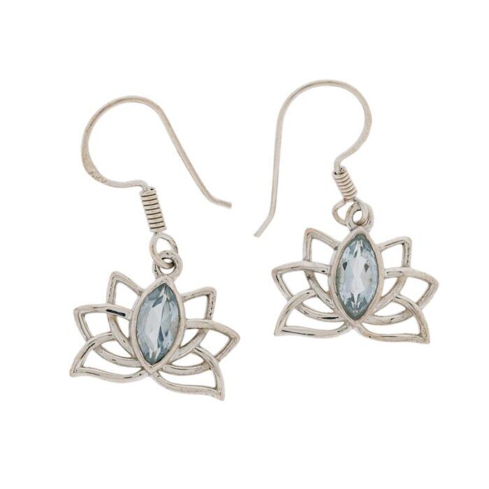 Lotus-E-412 Lotus mit Topas Ohrringe – Bild 1