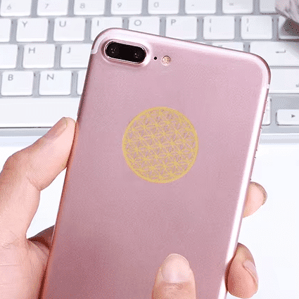 Anti-Strahlung-Aufkleber “Blume des Lebens” Gold – Bild 1