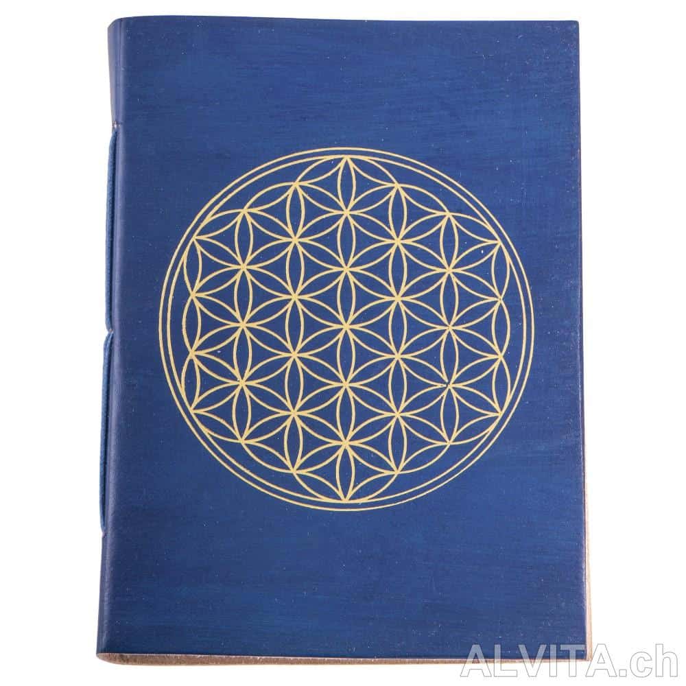 Schreibbuch Lebensblume blau-gold Schreibbuch Lebensblume blau-gold