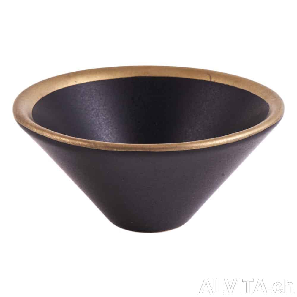 Räucherschale schwarz-gold