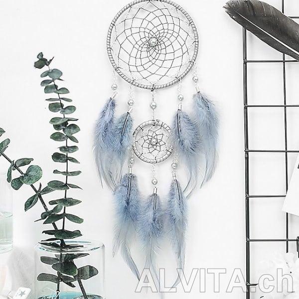 blau weisser silber Dreamcatcher