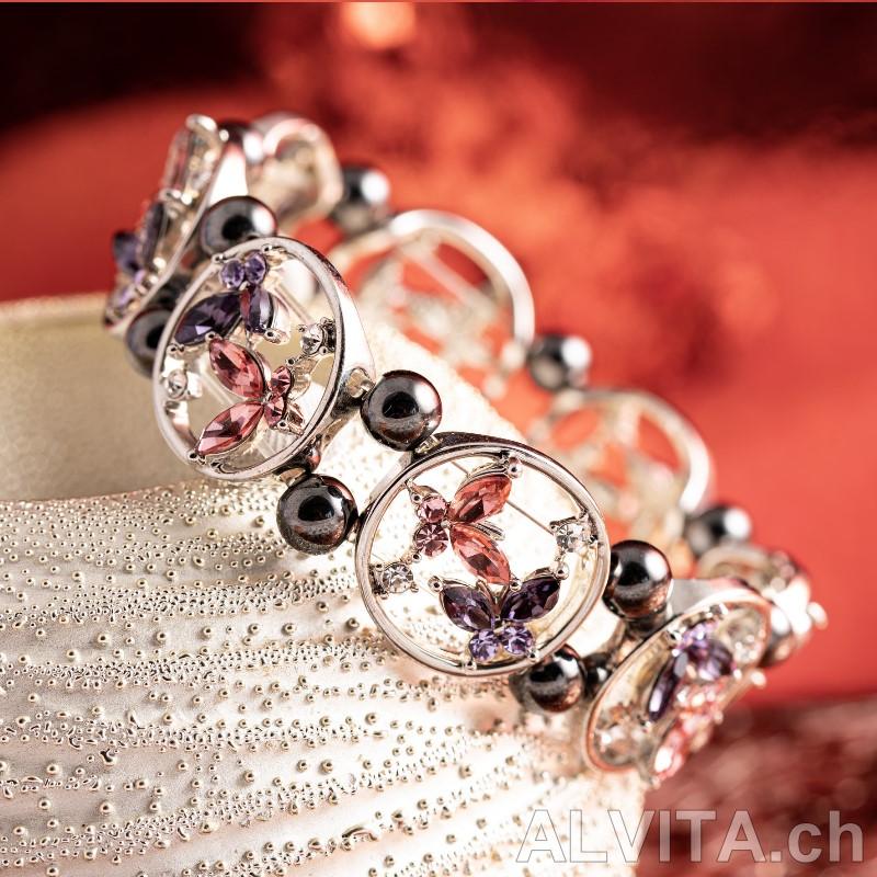 Kristallarmband Schmetterling