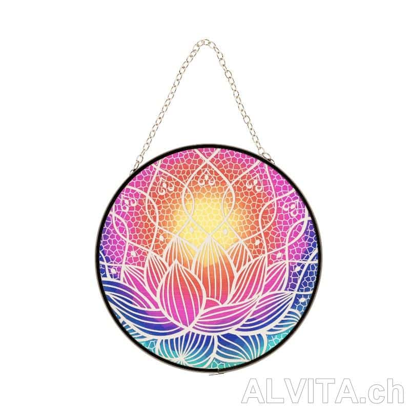 Lotus Fensterbild Glas – Bild 1