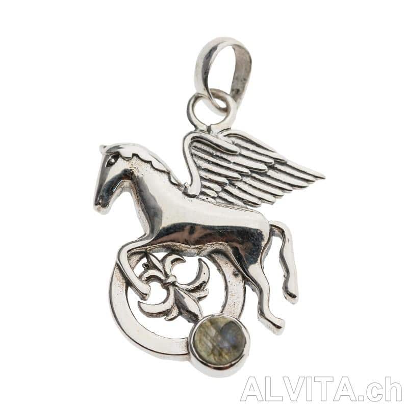 Pegasus Anhänger mit Labradorit – Bild 1