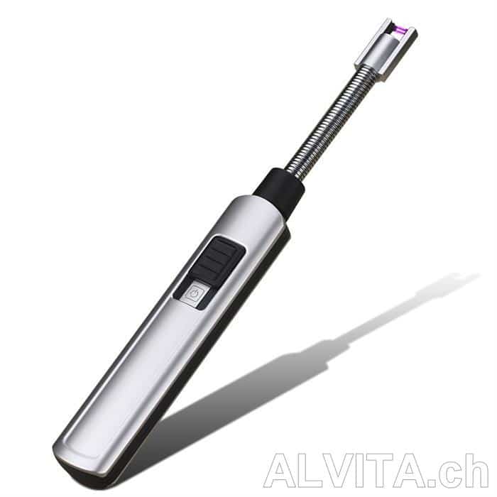 Lichtbogen USB-Stabfeuerzeug Flexi Farbe: Silber in Geschenkbox – Bild 1