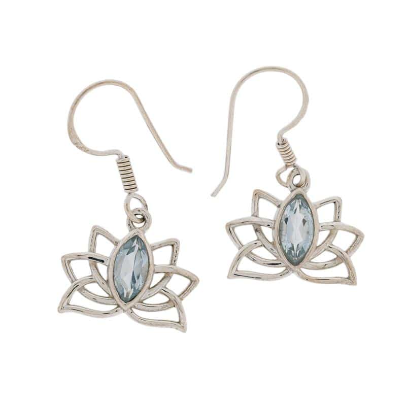 Lotus mit Topas Ohrringe – Bild 1