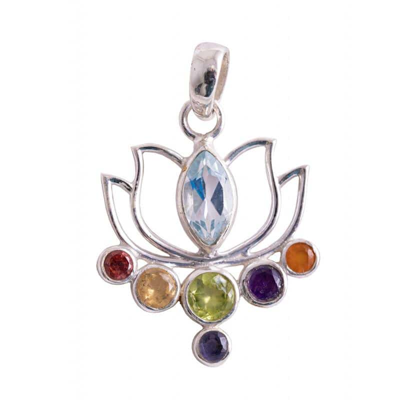 Lotus mit Chakrasteinen – Bild 1