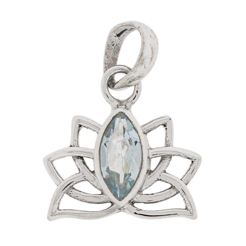 Lotus mit Topas Anhänger – Bild 1