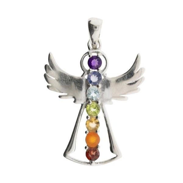 Engel mit Chakrasteinen